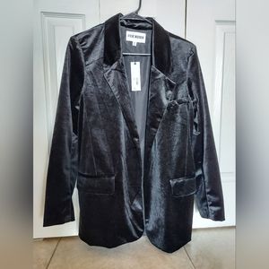 Steve Madden Velvet open front blazer